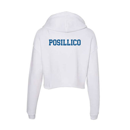Delaware - Crew : CJ Posillico - Women's Crop Fleece Hoodie-1