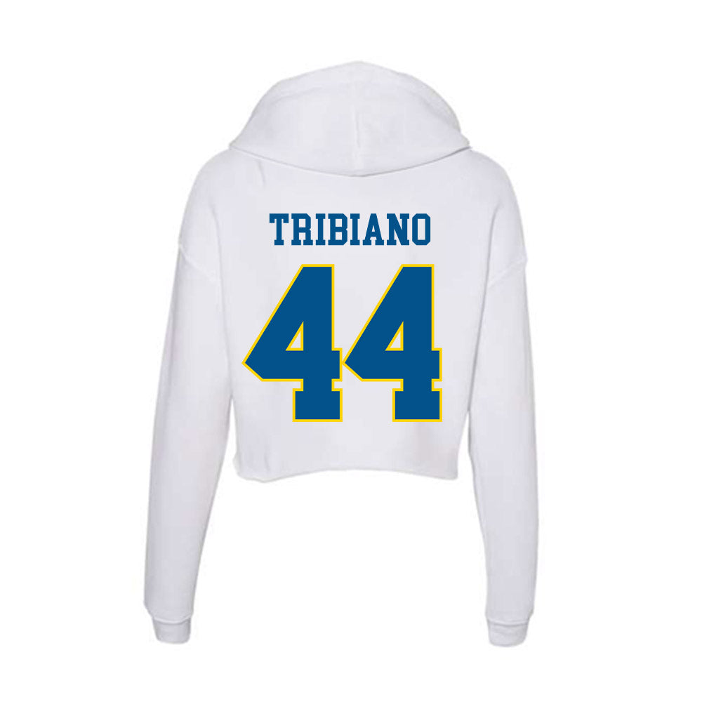 Delaware - Flag Football : Julia Tribiano - Women's Crop Fleece Hoodie-1