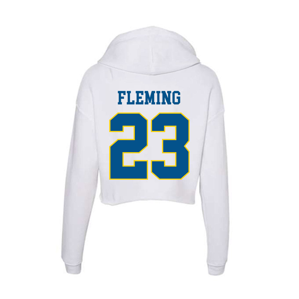 Delaware - Men's D2 Ice Hockey : Brendan Fleming - Women's Crop Fleece Hoodie-1