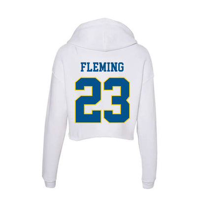 Delaware - Men's D2 Ice Hockey : Brendan Fleming - Women's Crop Fleece Hoodie-1
