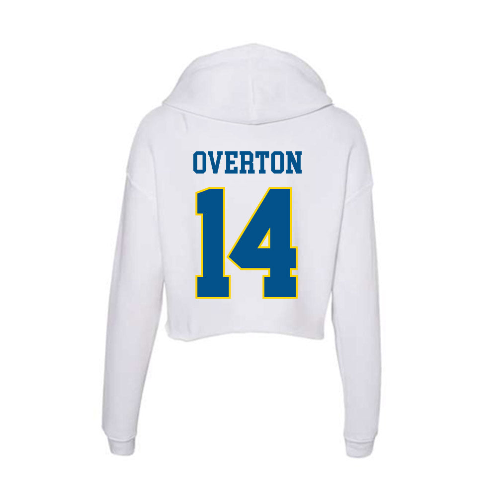 Delaware - Flag Football : Danielle Overton - Women's Crop Fleece Hoodie-1