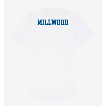Delaware - Wrestling : Omar Millwood - Women's V-Neck T-Shirt-1