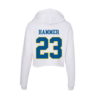 Delaware - Flag Football : Katy Hammer - Women's Crop Fleece Hoodie-1