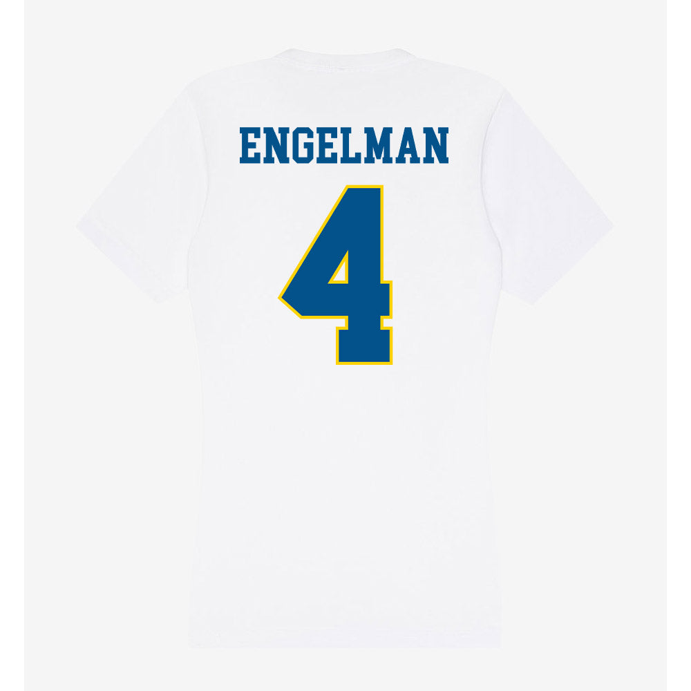 Delaware - Men's D2 Ice Hockey : Joey Engelman - Women's V-Neck T-Shirt-1