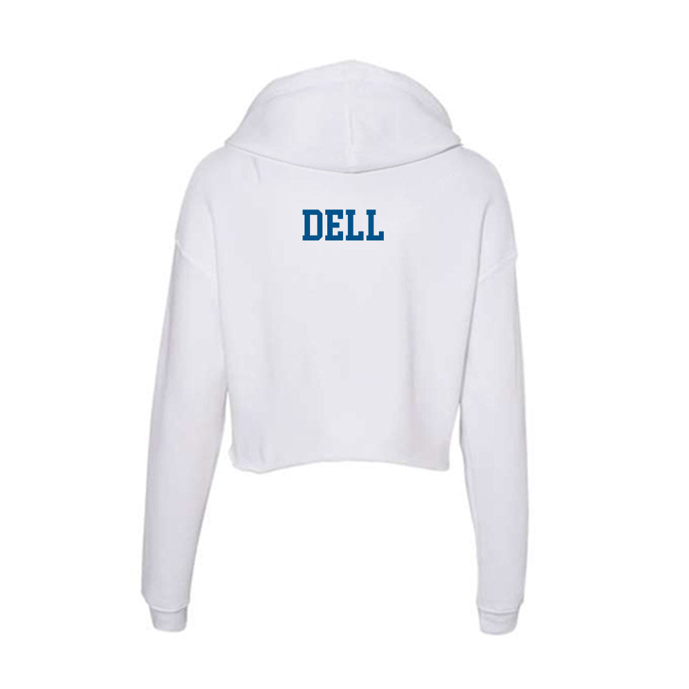 Delaware - Crew : Chris Dell - Women's Crop Fleece Hooded Sweatshirt-1