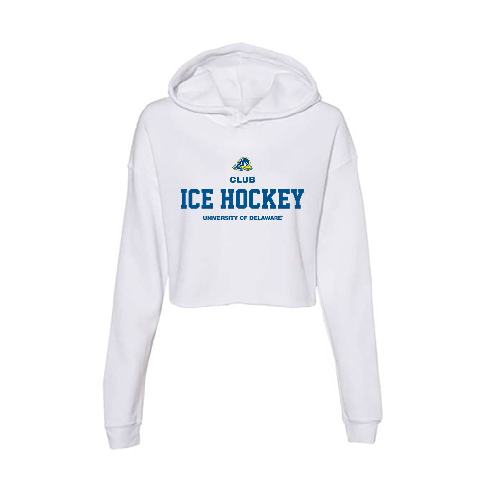 Delaware - Women's Ice Hockey : Paige Luzon - Women's Crop Fleece Hooded Sweatshirt-0