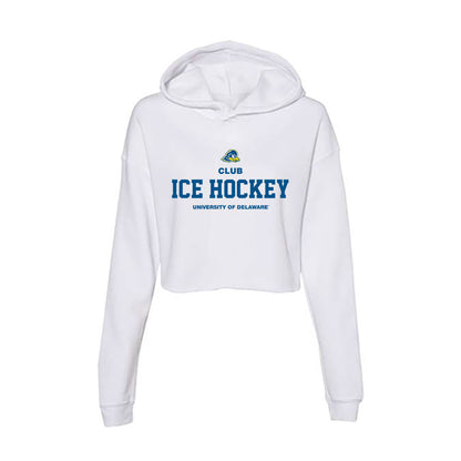 Delaware - Women's Ice Hockey : Paige Luzon - Women's Crop Fleece Hooded Sweatshirt-0