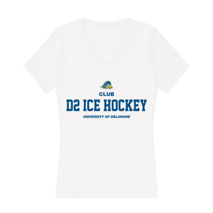 Delaware - Men's D2 Ice Hockey : Patrick Olenski - Women's V-Neck T-Shirt-0