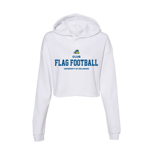 Delaware - Flag Football : Julia Vitello - Women's Crop Fleece Hoodie-0