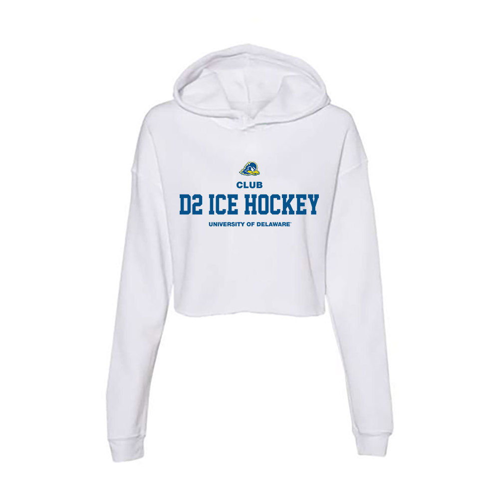 Delaware - Men's D2 Ice Hockey : Aidan Starr - Women's Crop Fleece Hoodie-0