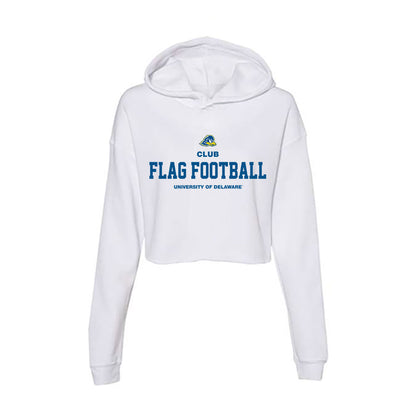 Delaware - Flag Football : Megan Mok - Women's Crop Fleece Hoodie-0